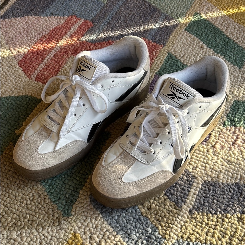 Reebok White and Black Athletic Shoes